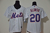 Youth Mets 20 Pete Alonso White Nike Cool Base Jersey